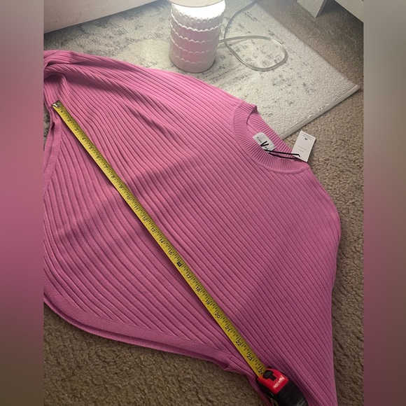 PINK ROSE 🥀 🌹 🩷 Ribbed Crop top sweater NWT - Picture 6 of 12